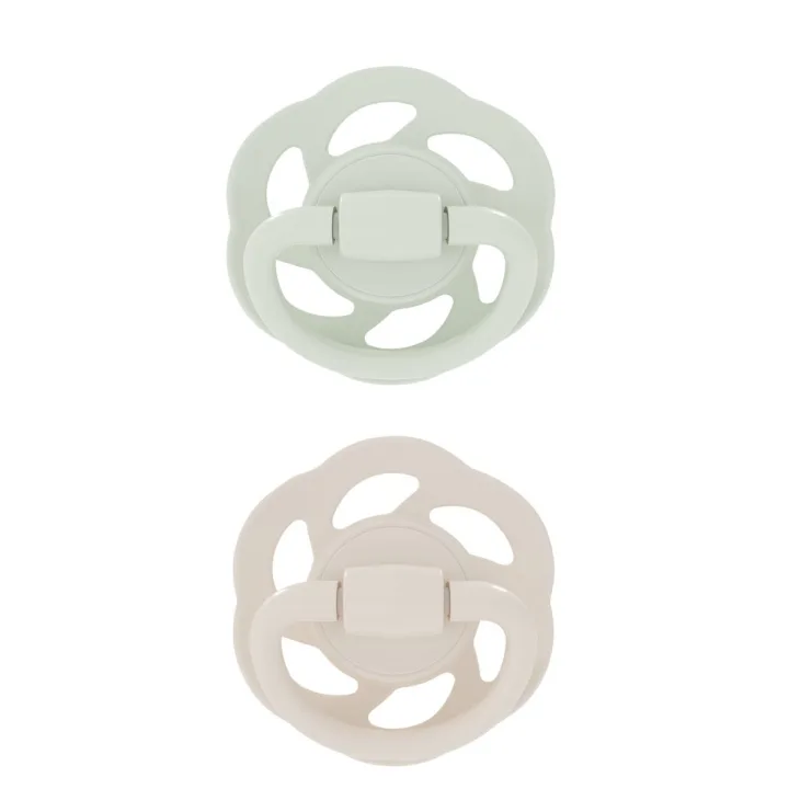 Set 2 suzete Cherry Green Newborn Boy cu tetina din latex natural si inel pentru 0-2 luni, 1 bucata, Nip