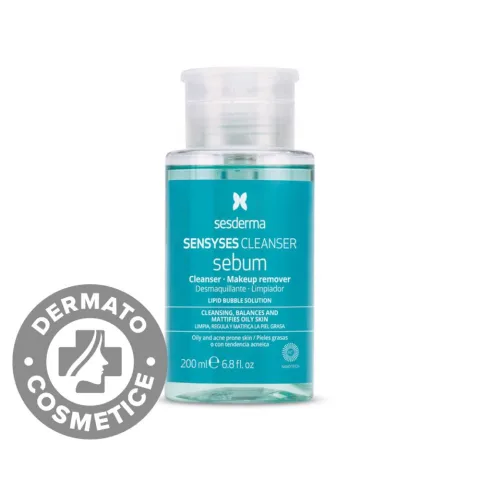 Lotiune demachianta pentru ten gras cu tendinta acneica Sensyses, 200ml, Sesderma