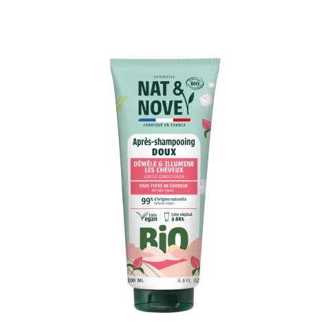 Balsam delicat pentru toate tipurile de par cu extract de galbenele Bio, 200ml, Nat&Nove