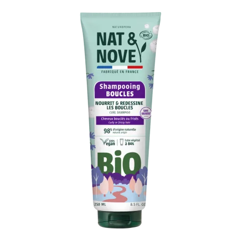 Sampon pentru par cret cu extract de nalba Bio, 250ml, Nat&Nove