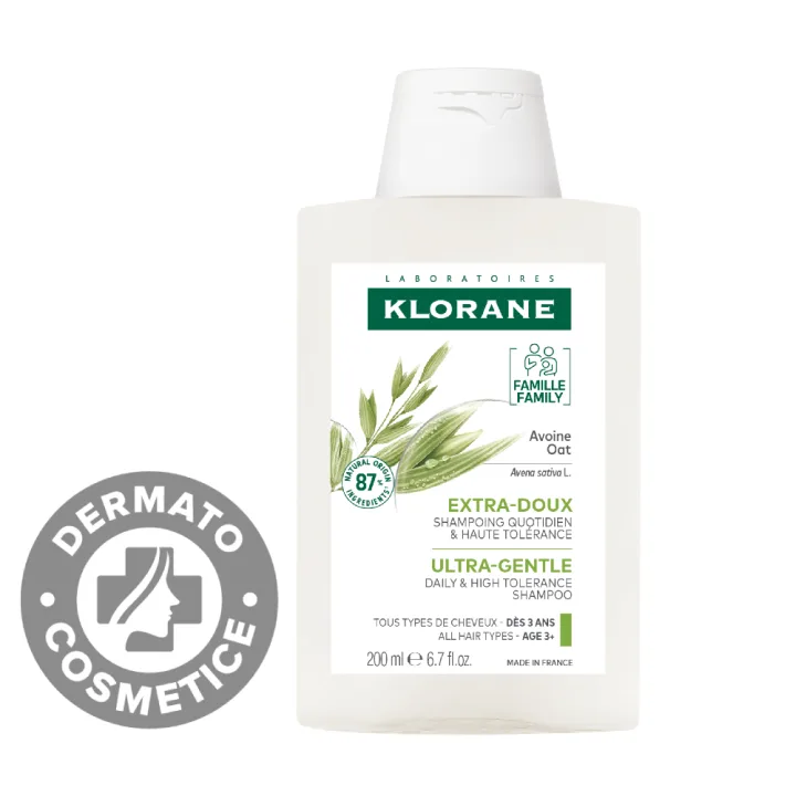 Sampon cu lapte de ovaz pentru utilizare frecventa, 200 ml, Klorane
