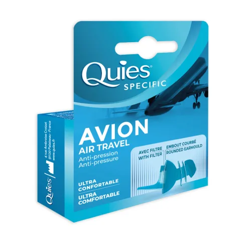 Dopuri din silicon pentru protectie auditiva in avion Air Travel, 1 pereche, Quies