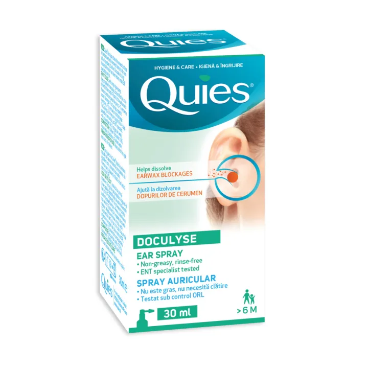 Spray auricular pentru eliminarea dopurilor de ceara Doculyse, 30ml, Quies
