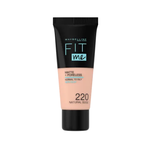 Fond de ten Matte & Poreless 220 Natural Beige Fit Me, 30ml, Maybelline