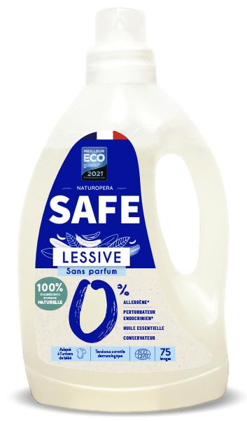 Detergent bio pentru rufe fara parfum si fara alergeni, 3000ml, Safe