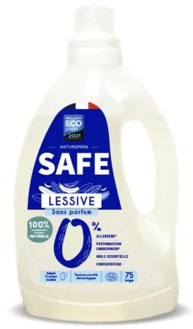 Detergent bio pentru rufe fara parfum si fara alergeni, 3000ml, Safe