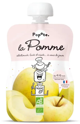 Piure de mere, 4-6 luni Bio, 120g, Popote