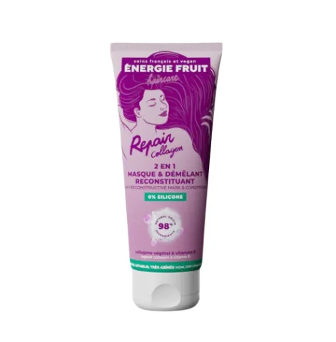 Masca si balsam 2 in 1 pentru par foarte deteriorat cu Vitamina B si Colagen vegetal, 200ml, Energie Fruit