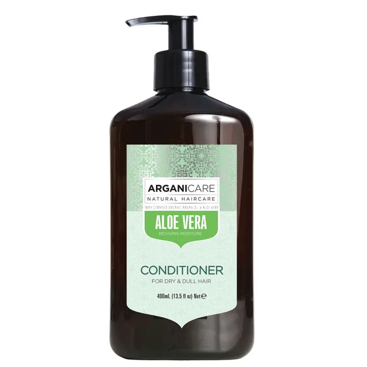 Balsam hidratant cu aloe vera pentru par uscat si lipsit de stralucire, 400ml, Arganicare