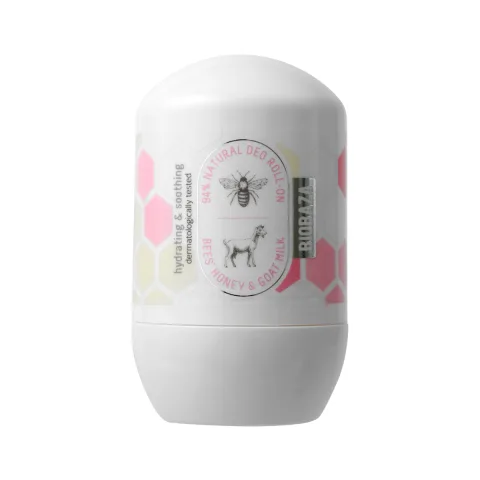 Deodorant roll-on cu extract de miere si lapte de capra, 50ml, Biobaza