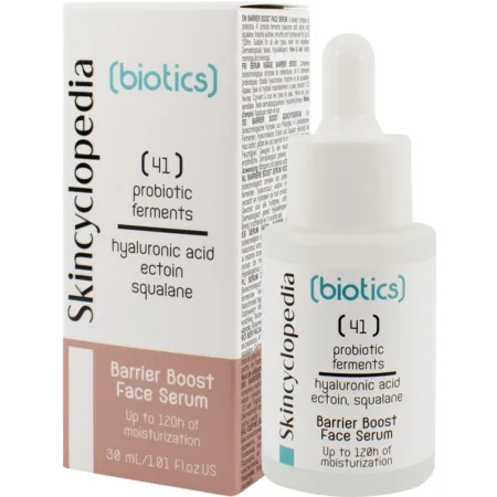 Ser facial hidratant cu acid hialuronic ectoina si squalene Biotics, 30ml, Skincyclopedia
