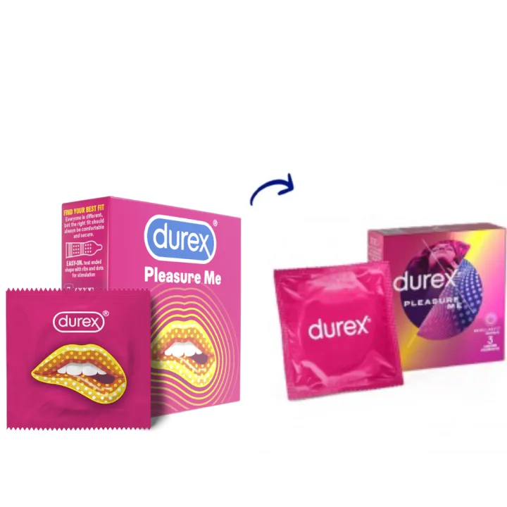 Prezervative Pleasure Me, 3 bucati, Durex