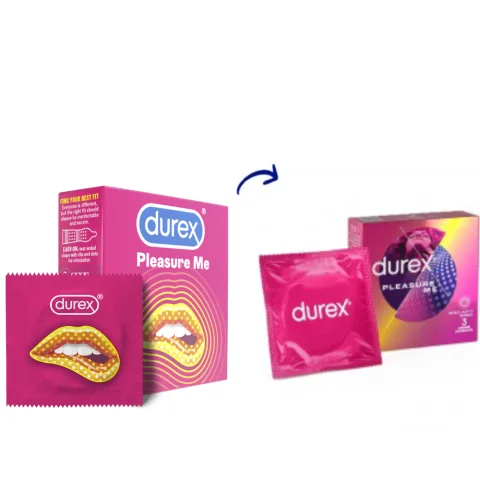 Prezervative Pleasure Me, 3 bucati, Durex