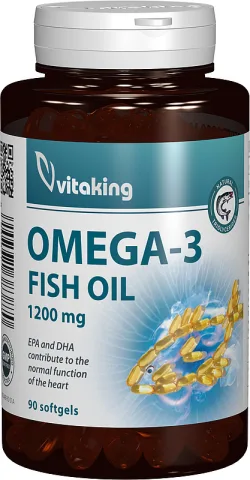 Omega 3 ulei de peste 1200 mg, 90 capsule, Vitaking