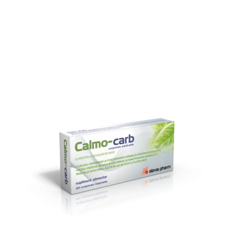Calmo-carb, 2 blistere x 10 comprimate masticabile, Slavia Pharm