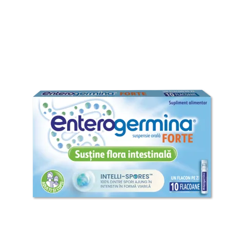 Enterogermina Forte suspensie orala, 10 flacoane, Sanofi