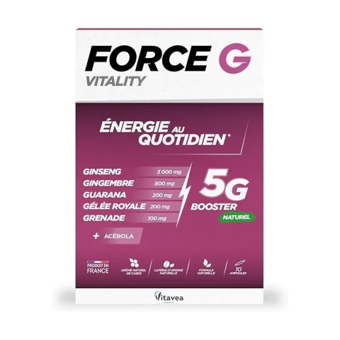 Force G Vitality, 10 fiole buvabile x 10ml, Vitavea