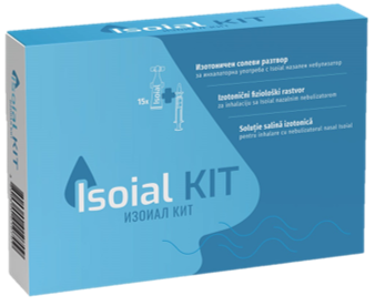 Kit solutie salina pentru nas infundat + nebulizator nazal Isoial, 15 flacoane x 5 ml, NaturPharma