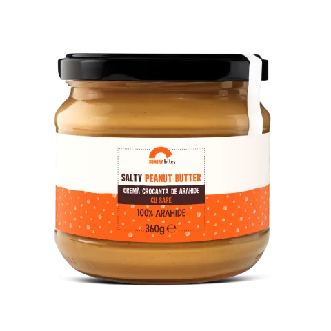 Crema crocanta de arahide cu sare, 360g, Sunday Bites