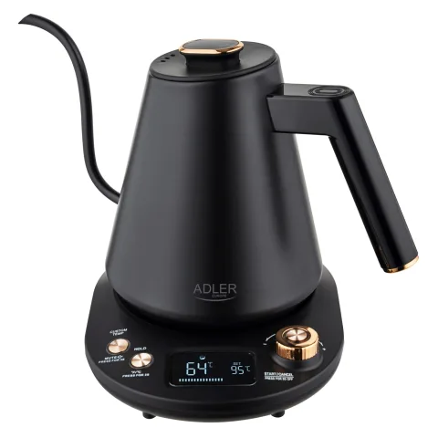 Fierbător Digital Gooseneck Adler AD 1349, 1L, 40°C-100°C, LED, Keep Warm, 900-1100W