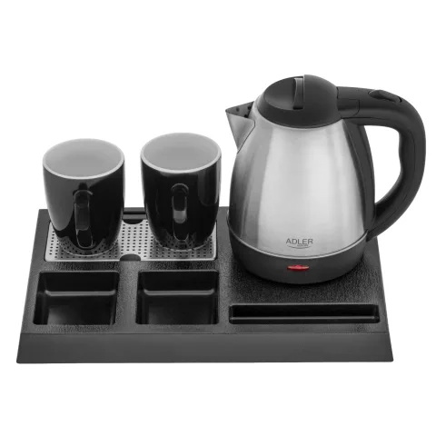 Fierbator electric pentru hotel Adler AD1354, 1.2L, 1500W, inox, 2 cani ceramica