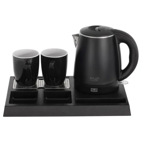 Fierbator electric pentru hotel Adler AD1387, 1L, 1300W, inox, 2 cani ceramica