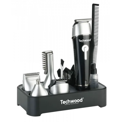 Set ingrijire 5 in 1 Techwood TTN-622 masina de tuns, timmer, tuns corporal, ras, nas