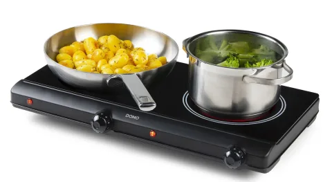 Plita de gatit ceramica ECO Domo DO339KP, 2 arzatoare Ø 18 cm, 2500 W