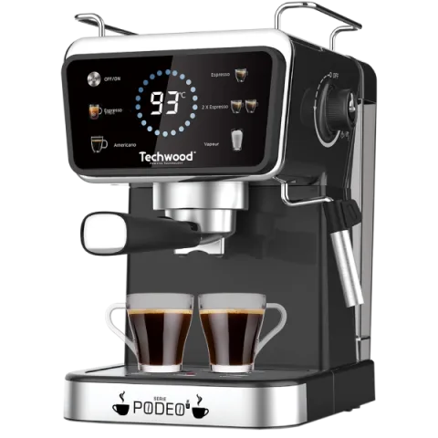 Espressor Techwood TCA-1386EXN, 20 bar, capsule Nespresso sau cafea macinata, 1.5L