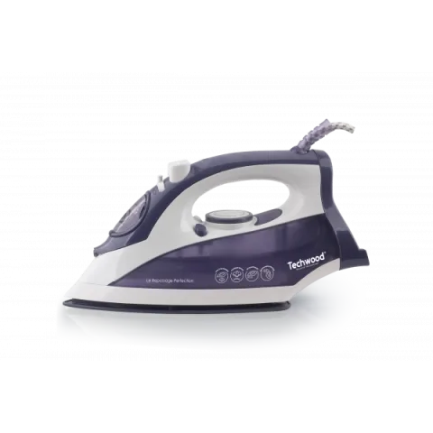 Fier de calcat cu aburi Techwood TFV-2403C, 2400W, talpa ceramica, autocuratare