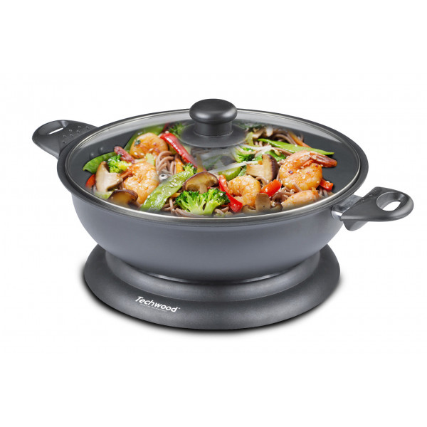 Wok electric Techwood TWF-306, 3.6L, 1400W, bol detasabil Ø32x8