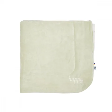 Patura din velur Cotton Twins Happy 90x90 cm bej