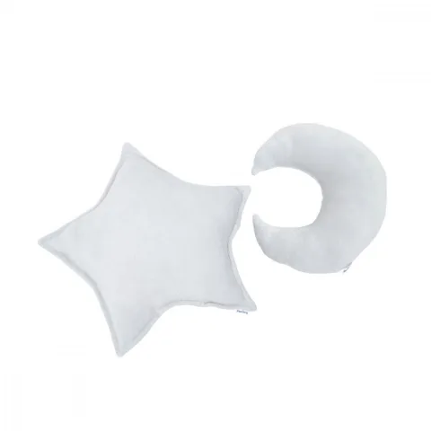 Pernute decorative Twins moon star alb