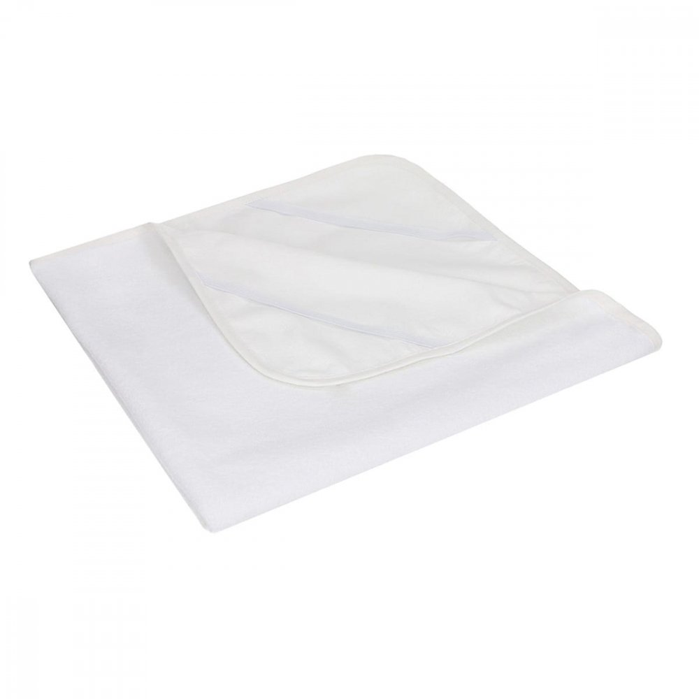 Protectie impermeabila Bocioland White pentru saltea copii 120x60 cm, reutilizabila, suprafata terry cu 82 bumbac