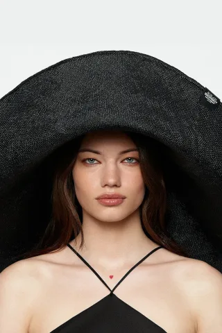 RUSLAN BAGINSKIY pălărie cu boruri largi pentru femei împletită Foldable Hat