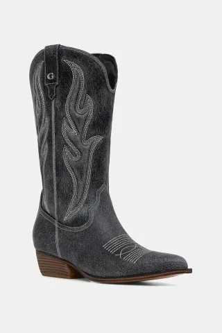 Guess cizme de cowboy pentru femei, din piele LARGEN