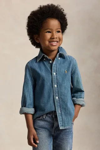 Polo Ralph Lauren cămașă pentru copii din denim