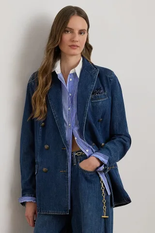 Lauren Ralph Lauren sacou de costum pentru femei, din bumbac