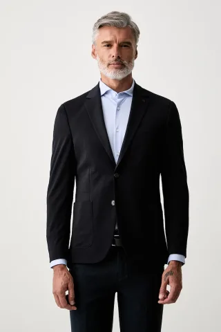 Karl Lagerfeld sacou cu un singur rând de nasturi pentru bărbați cu vâscoză
