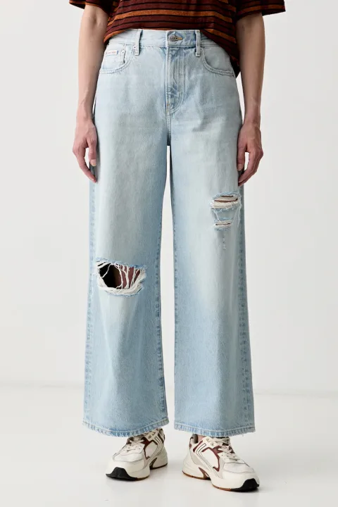 Calvin Klein Jeans blugi wide leg pentru femei